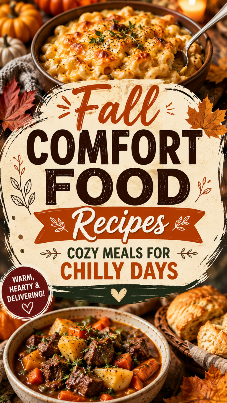 Fall Comfort Food for Chilly Days