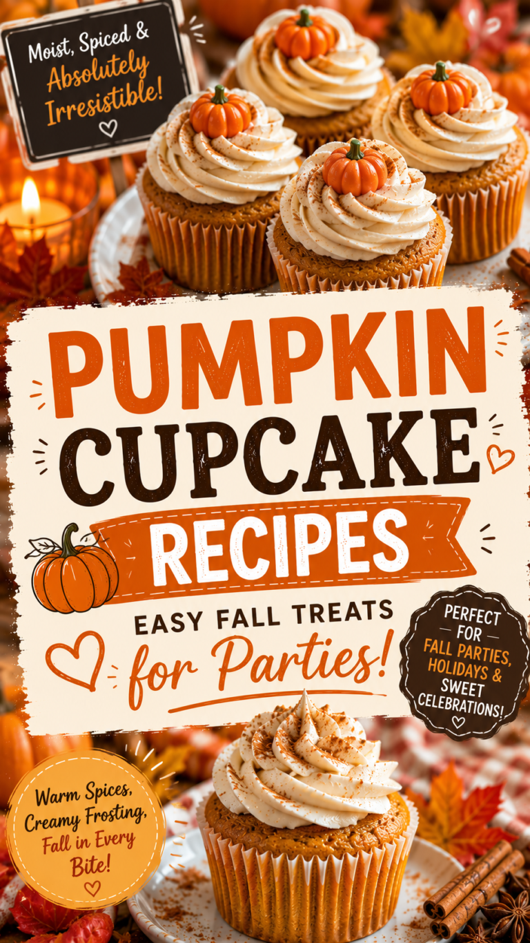 Pumpkin Cupcake Recipes: Easy Fall Treats for Parties |Moist Pumpkin Cupcakes | Easy Fall Treats