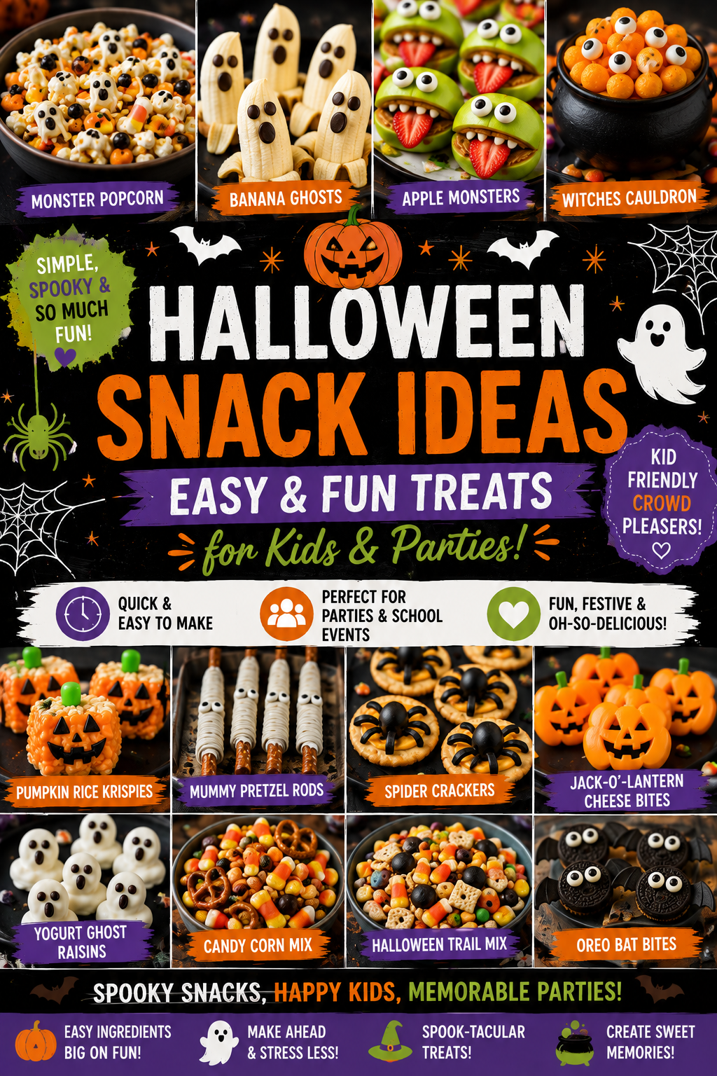 Halloween Snack Ideas: Easy & Fun Treats for Kids and Parties