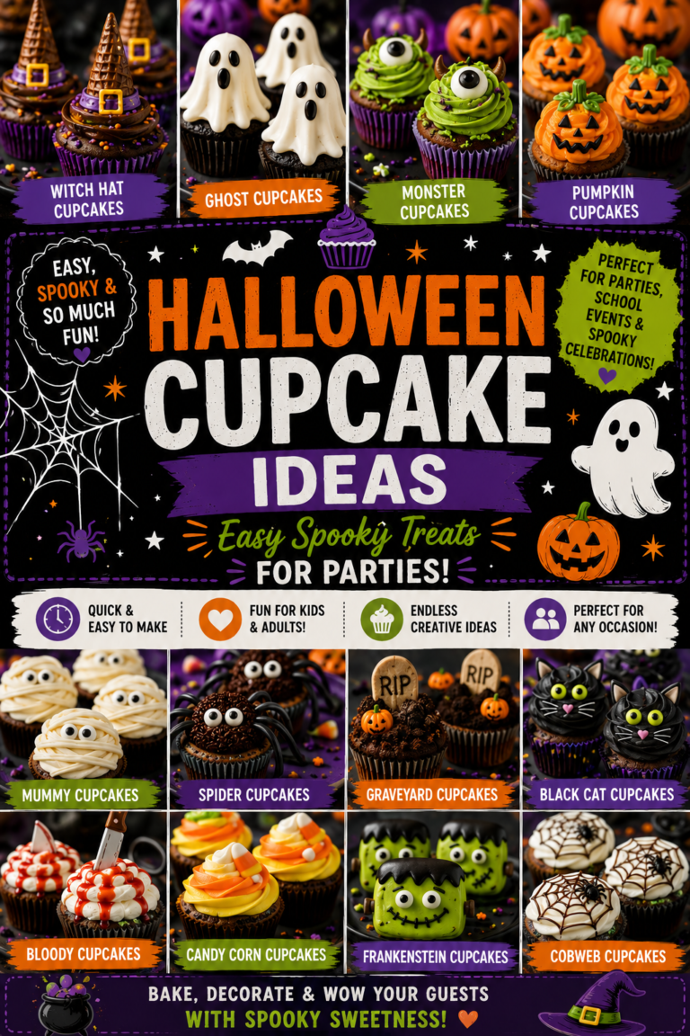 Halloween Cupcake Ideas: Easy Spooky Treats for Parties |Easy Halloween Cupcake Ideas