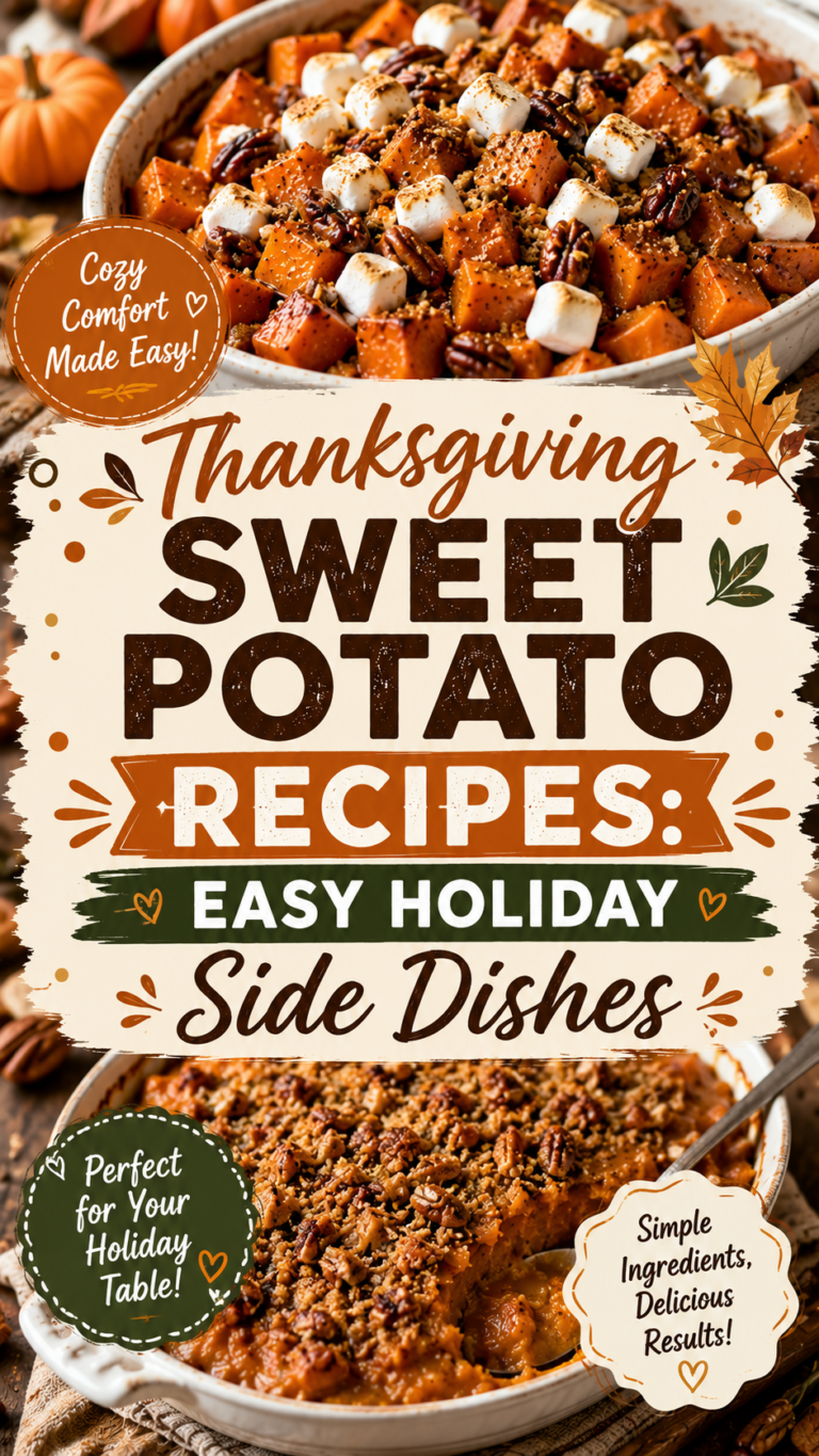 Thanksgiving Sweet Potato Recipes: Easy Holiday Side Dishes |Budget Friendly Thanksgiving Recipes