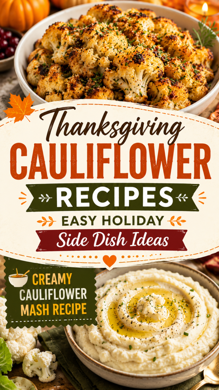 Thanksgiving Cauliflower Recipes: Easy Holiday Side Dish Ideas |Creamy Cauliflower Mash Recipe