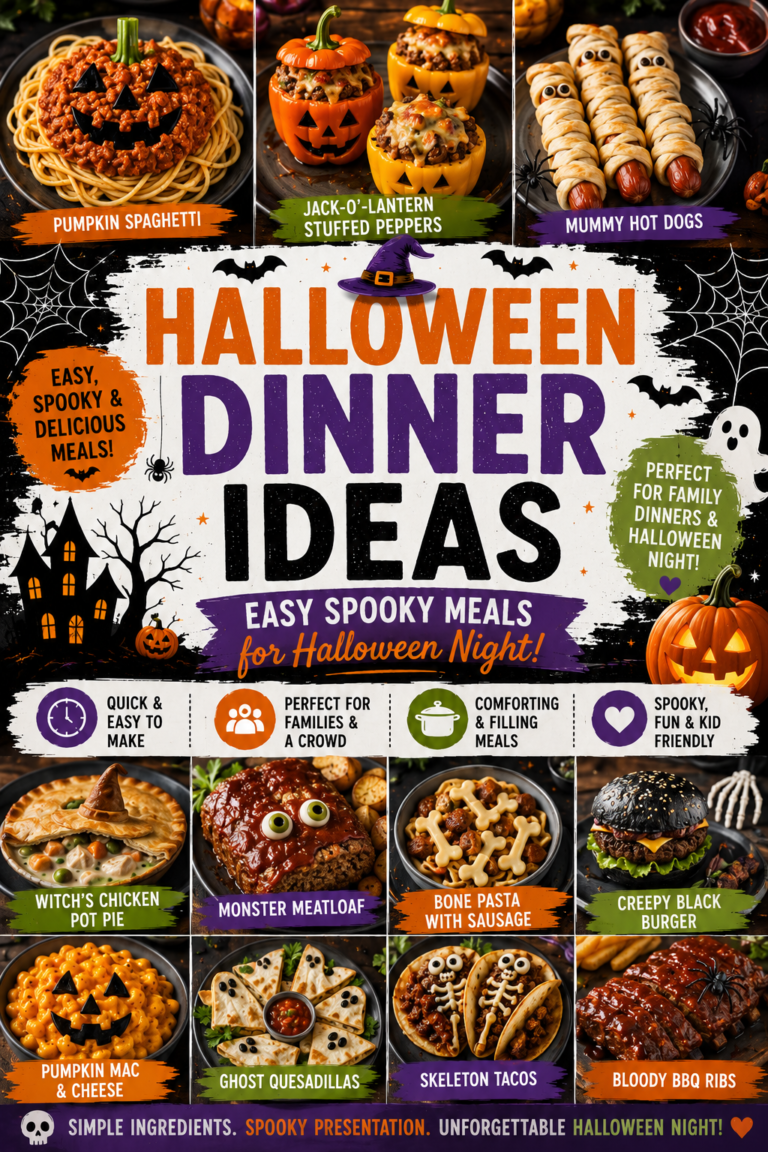Halloween Dinner Ideas: Easy Spooky Meals for Halloween Night |Best Spooky Halloween Dinner Recipes for a Crowd