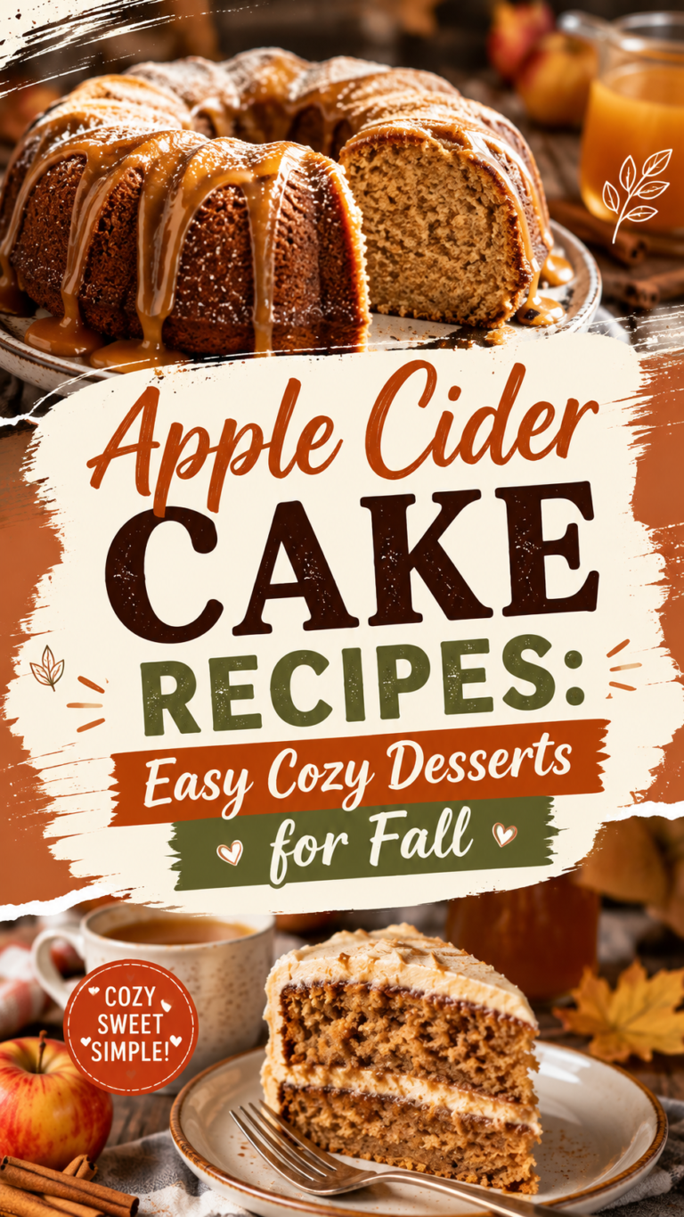 Apple Cider Cake Recipes: Easy Cozy Desserts for Fall