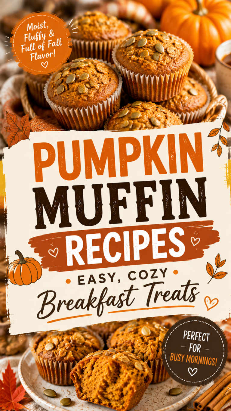 Pumpkin Muffin Recipes: Easy Cozy Breakfast Treats | Bakery Style Pumpkin Muffins