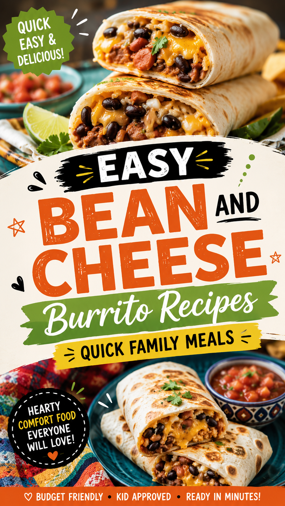 Easy Bean and Cheese Burrito Recipes: Quick Family Meals | Easy 5-Minute Bean and Cheese Burritos