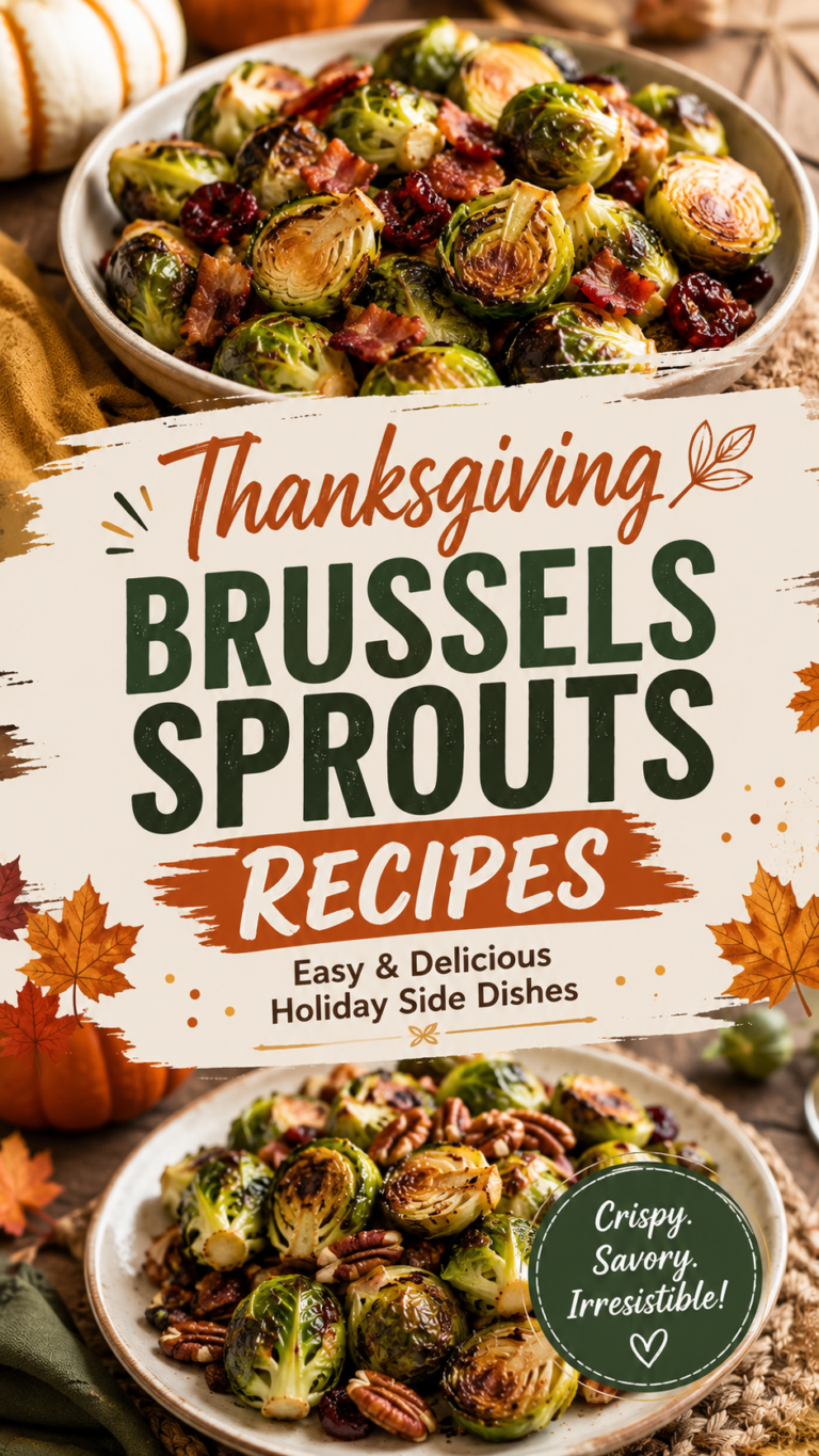 Thanksgiving Brussels Sprouts Recipes: Easy & Delicious Holiday Side Dishes |Budget Friendly Thanksgiving Recipes