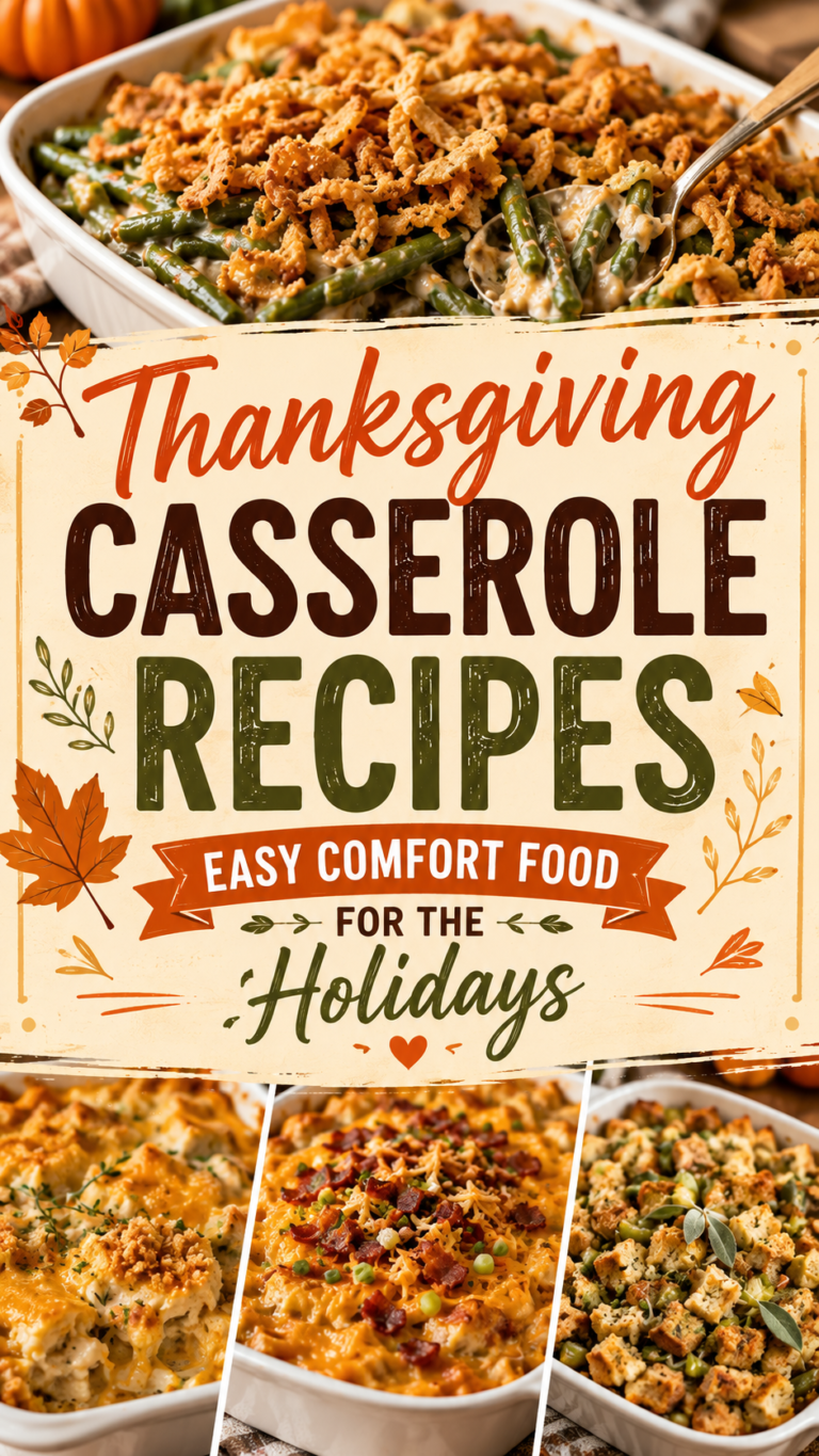 Thanksgiving Casserole Recipes: Easy Comfort Food for the Holidays |(Easy Holiday Side Dishes)