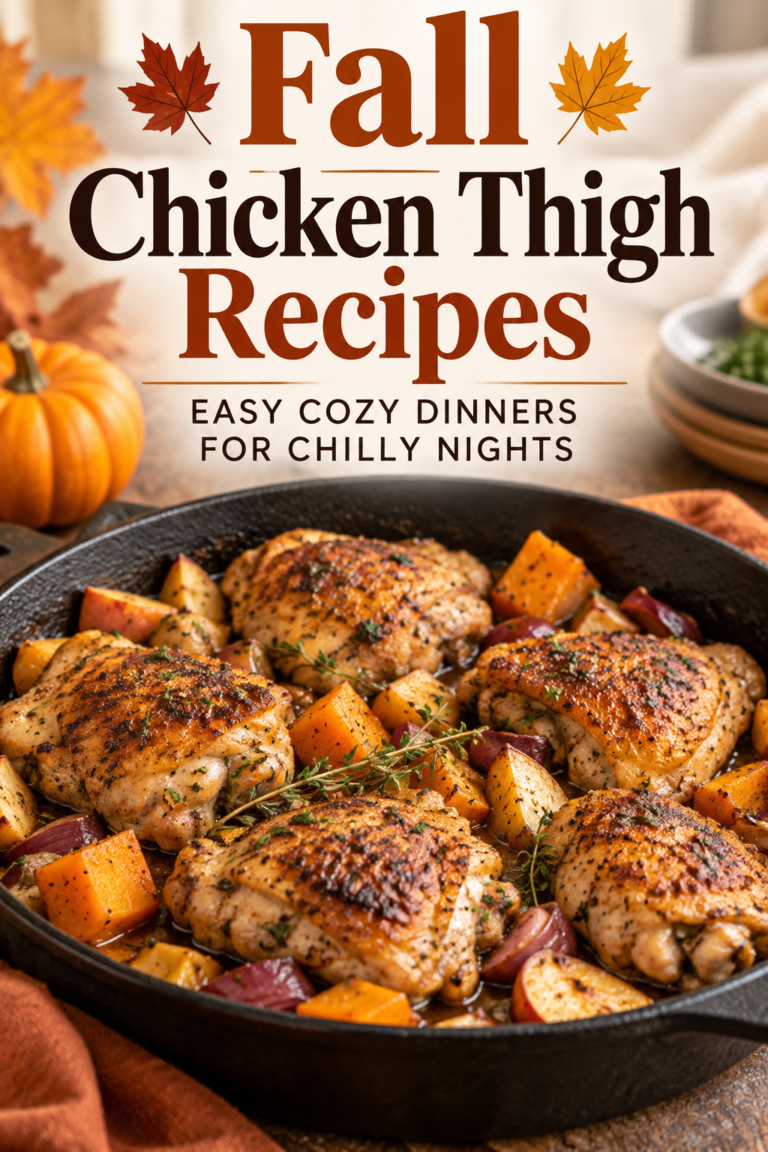 Fall Chicken Thigh Recipes: Easy Cozy Dinners for Chilly Nights |Crispy Chicken Thigh Recipes