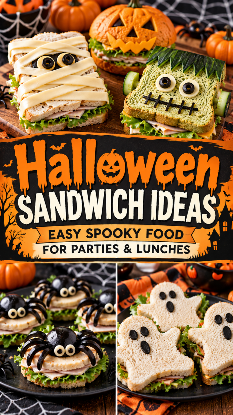 Halloween Sandwich Ideas: Easy Spooky Food for Parties & Lunches |Halloween Finger Sandwiches