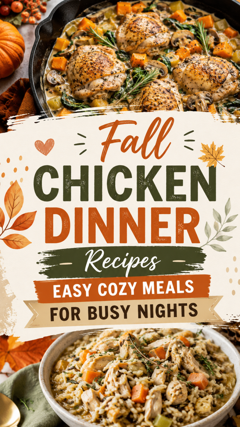 Fall Chicken Dinner Recipes: Easy Cozy Meals for Busy Nights |Cozy Chicken Dinners