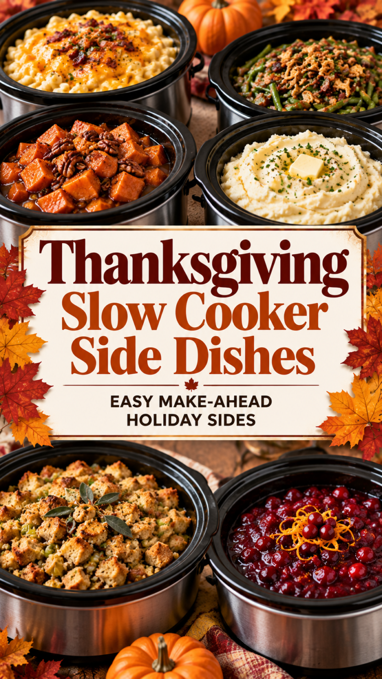 Thanksgiving Slow Cooker Side Dishes: Easy Make-Ahead Holiday Sides |Best Slow Cooker Recipes