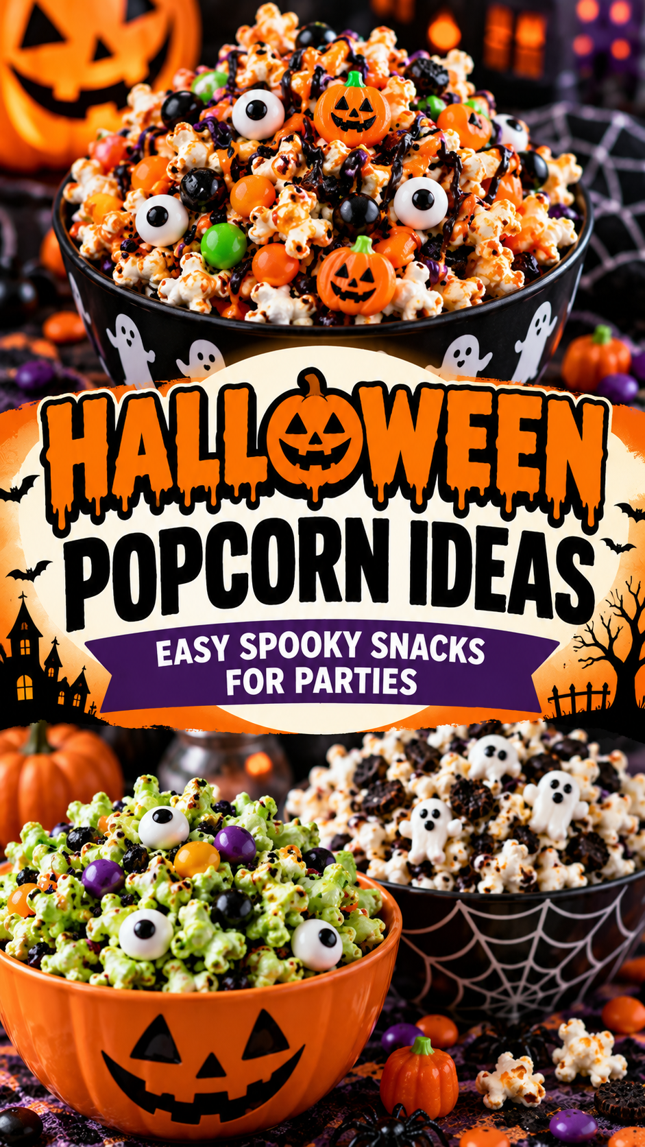 Halloween Popcorn Ideas: Easy Spooky Snacks for Parties |Best Halloween Popcorn