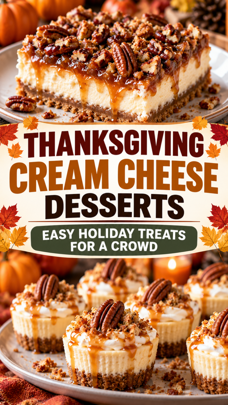 Thanksgiving Cream Cheese Desserts: Easy Holiday Treats for a Crowd |Budget Friendly Thanksgiving Baking