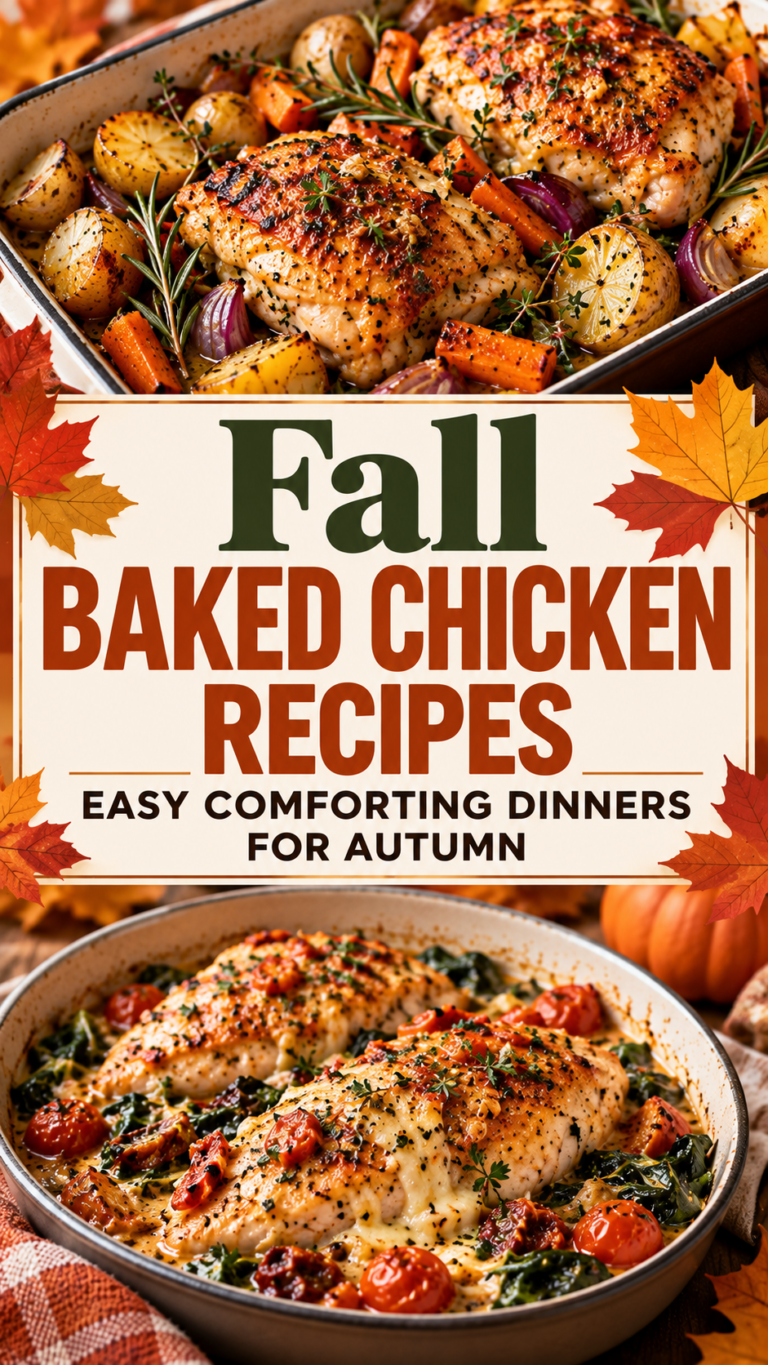 Fall Baked Chicken Recipes: Easy Comforting Dinners for Autumn |Autumn Chicken Recipes