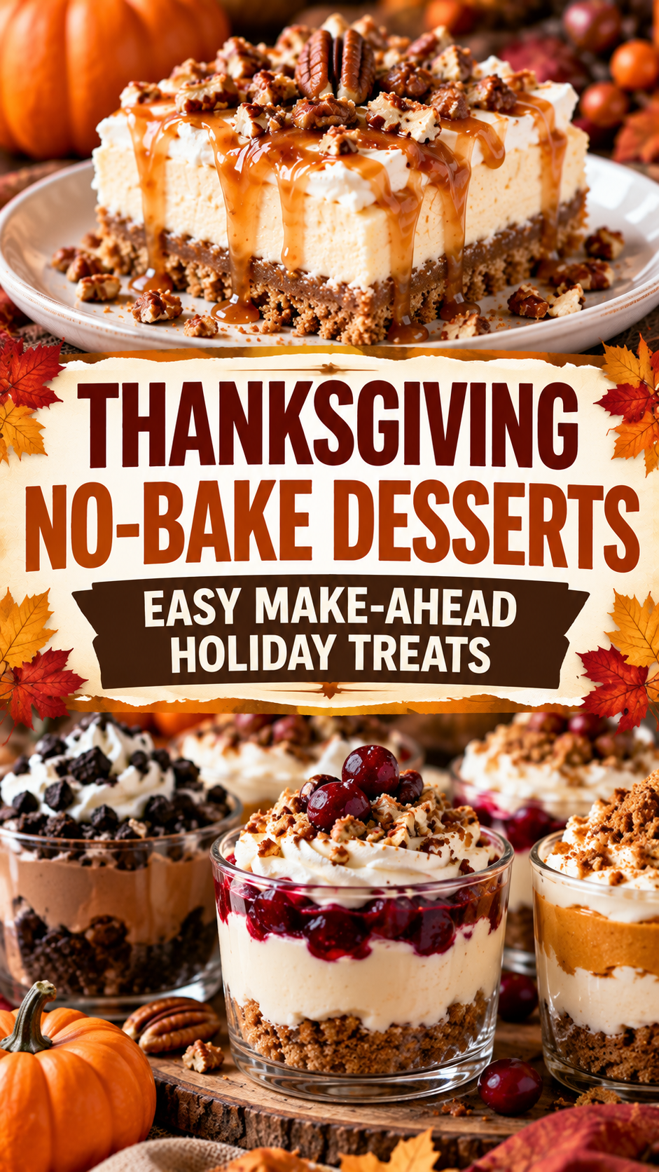 Thanksgiving No-Bake Desserts: Easy Make-Ahead Holiday Treats