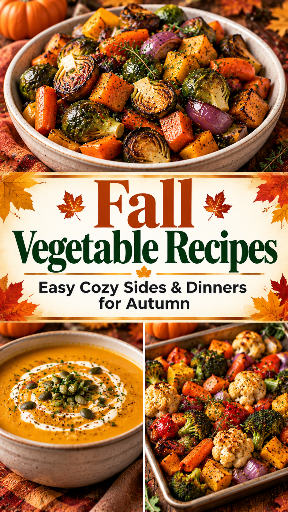 Fall Vegetable Recipes: Easy Cozy Sides & Dinners for Autumn |Autumn Vegetable Dinners
