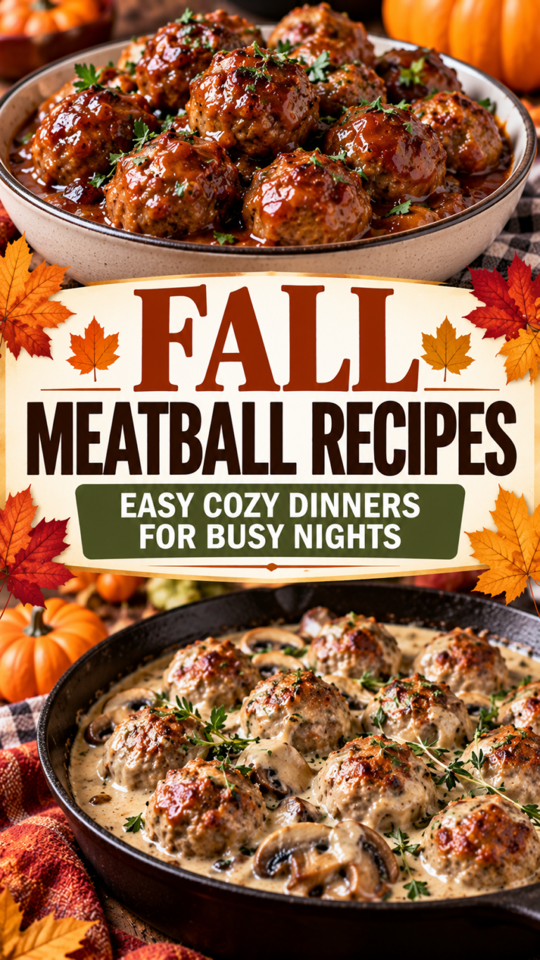 Fall Meatball Recipes: Easy Cozy Dinners for Busy Nights |Easy Weeknight Meatball Meals
