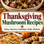 Thanksgiving Mushroom Recipes: Easy Savory Holiday Side Dishes |Warm Mushroom Casseroles