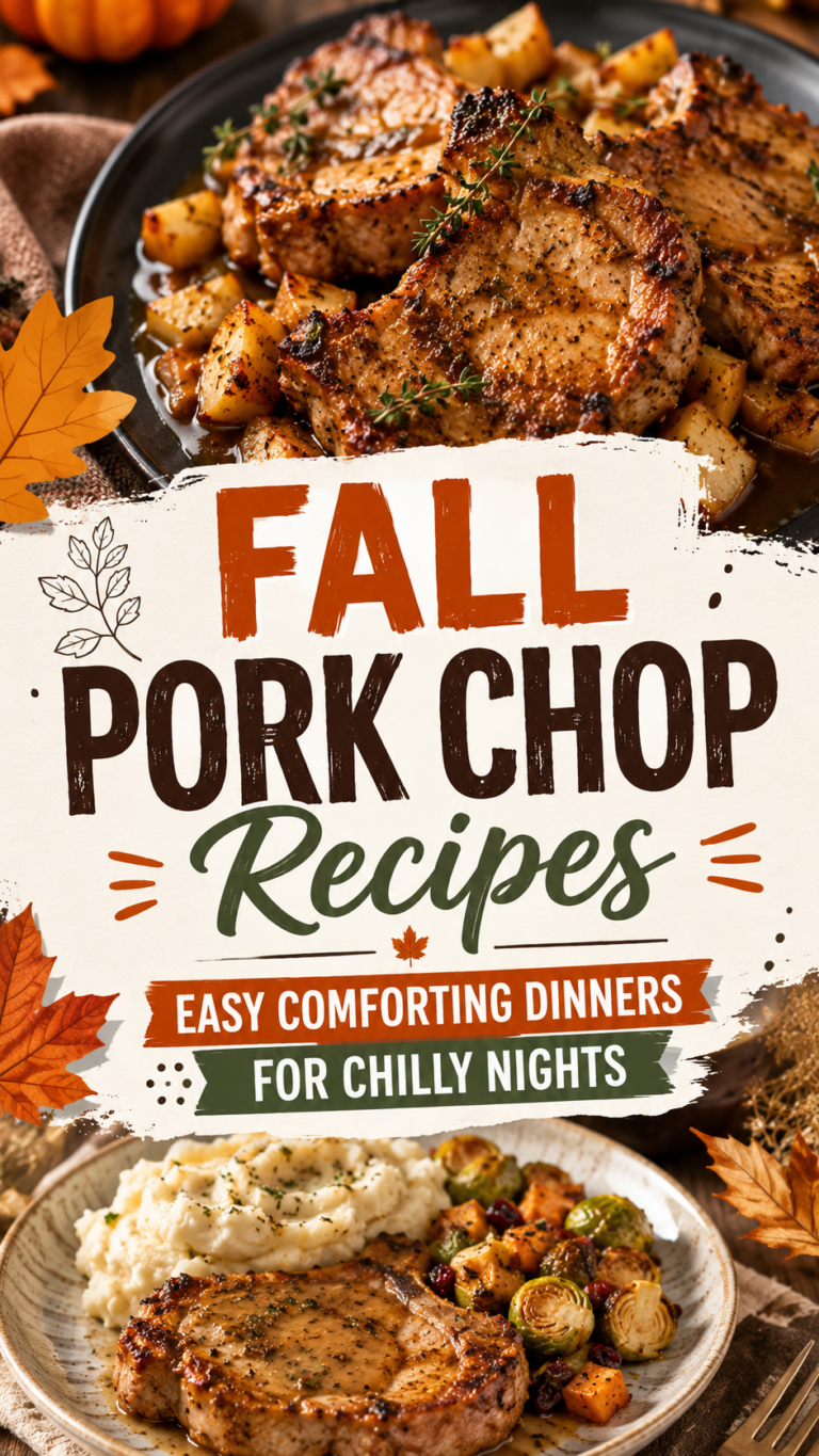 Fall Pork Chop Recipes: Easy Comforting Dinners for Chilly Nights |Easy Weeknight Pork Meals