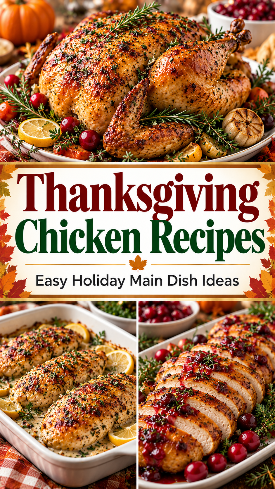 Thanksgiving Chicken Recipes: Easy Holiday Main Dish Ideas |Best Thanksgiving Chicken