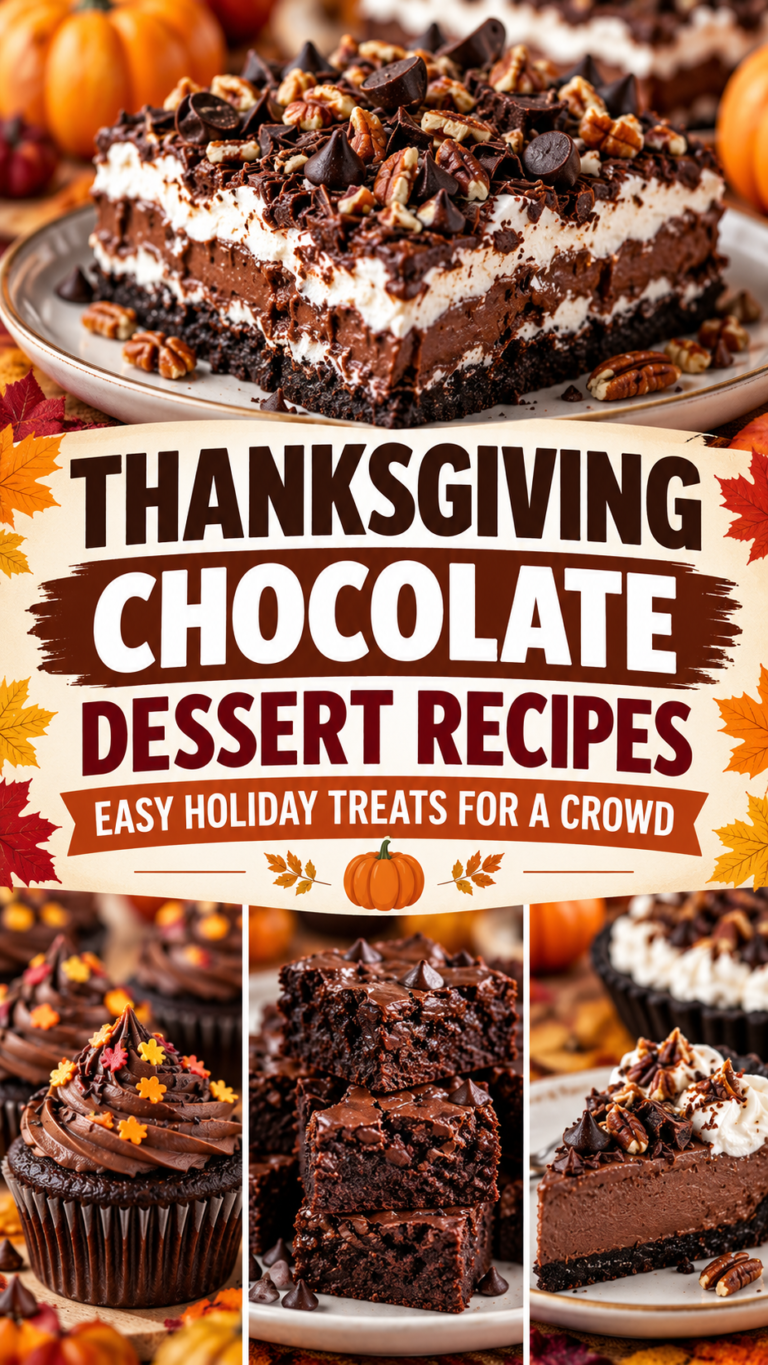 Thanksgiving Chocolate Dessert Recipes: Easy Holiday Treats for a Crowd |Thanksgiving Desserts For A Crowd