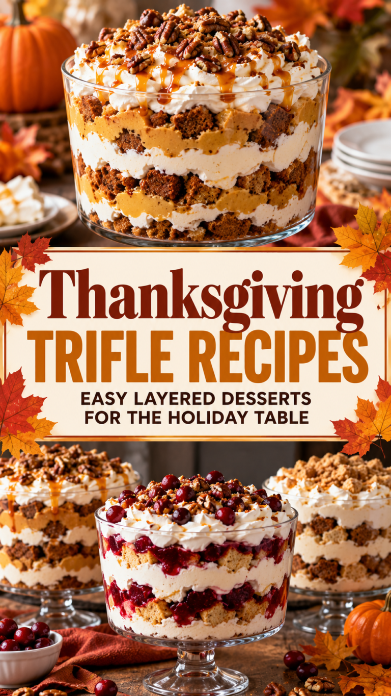 Thanksgiving Trifle Recipes: Easy Layered Desserts for the Holiday Table |Thanksgiving Holiday Table