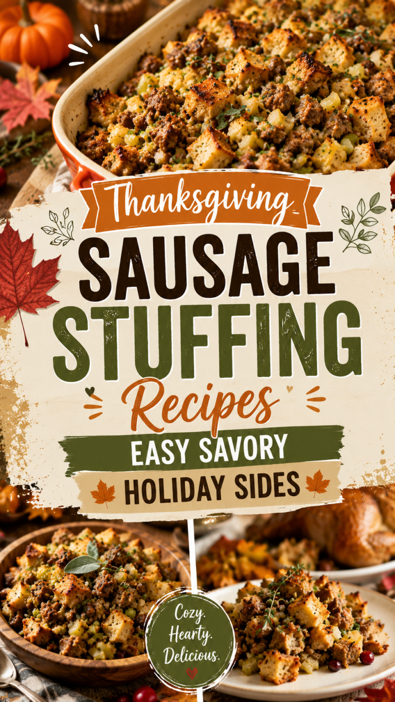 Thanksgiving Sausage Stuffing Recipes: Easy Savory Holiday Sides |Easy Thanksgiving Side Dishes