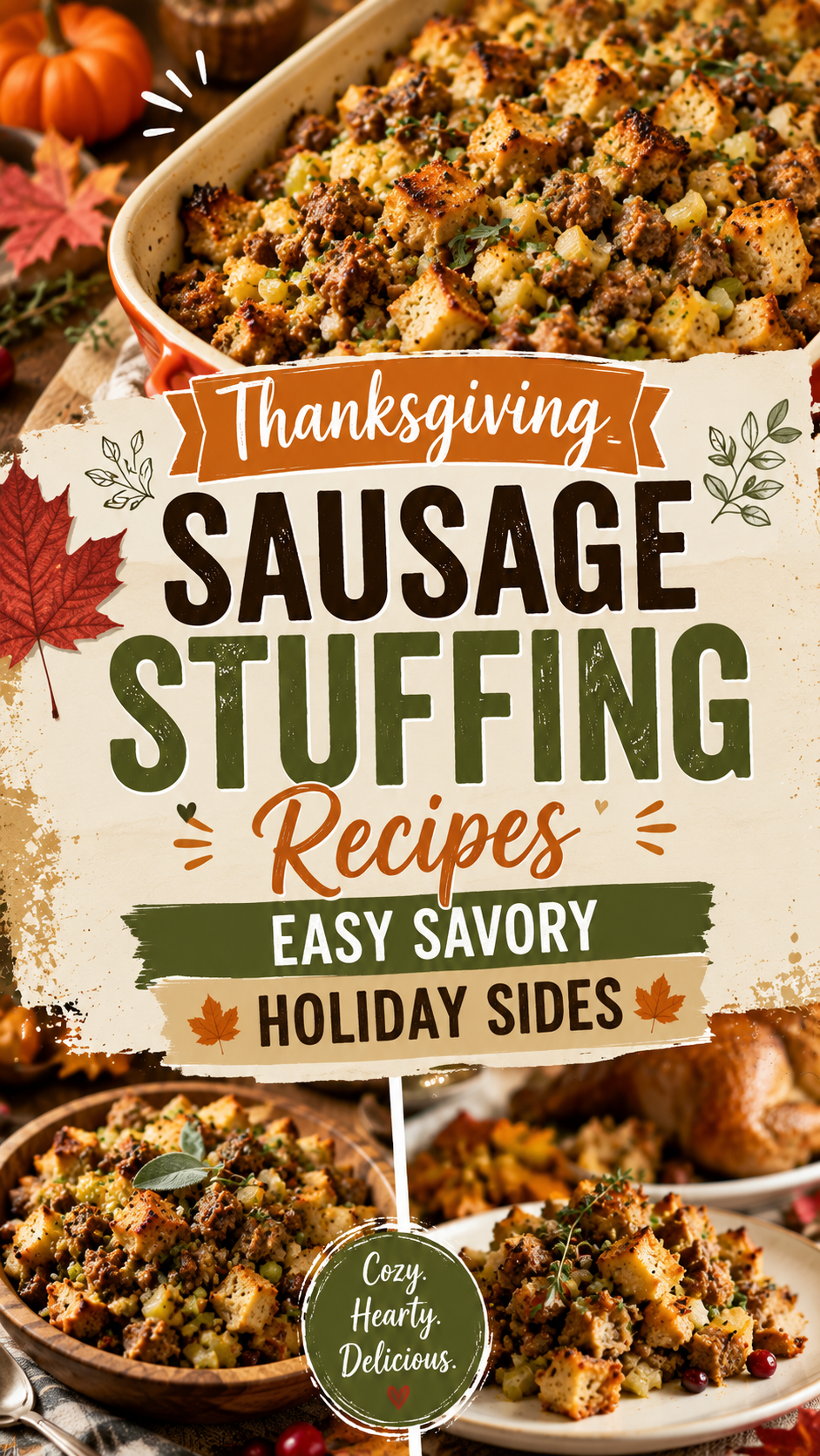 Thanksgiving Sausage Stuffing Recipes: Easy Savory Holiday Sides |Easy Thanksgiving Side Dishes