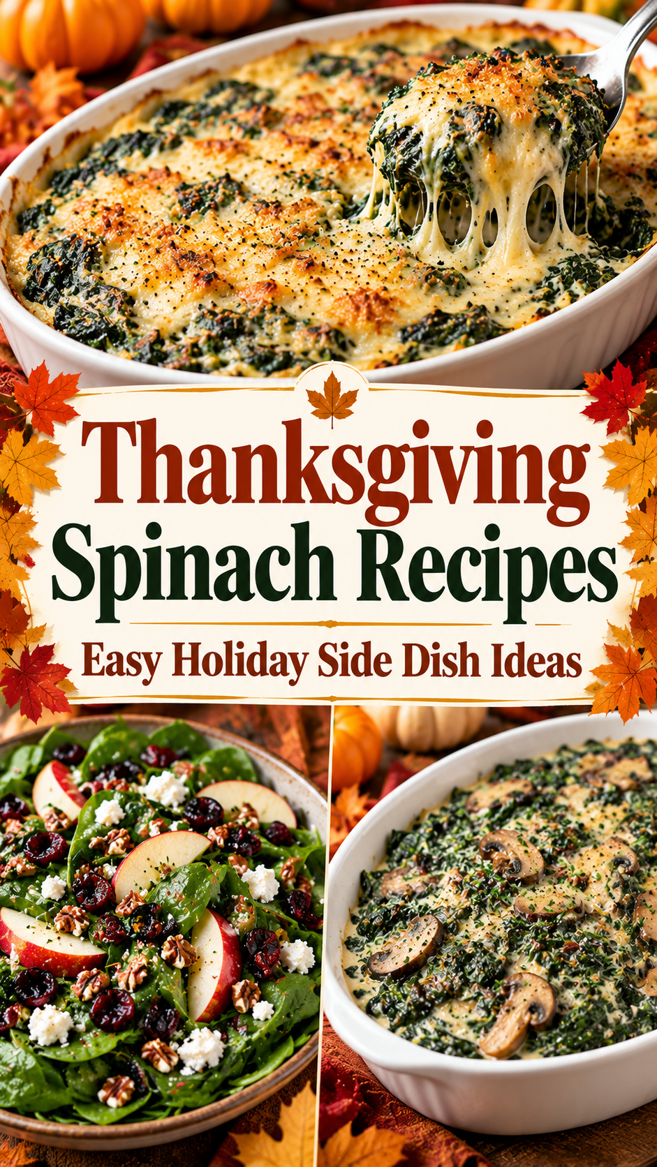 Thanksgiving Spinach Recipes: Easy Holiday Side Dish Ideas |Creamed Spinach Thanksgiving