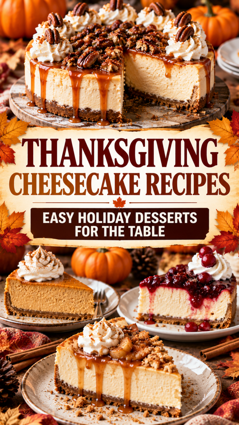 Thanksgiving Cheesecake Recipes: Easy Holiday Desserts for the Table |Easy Holiday Desserts