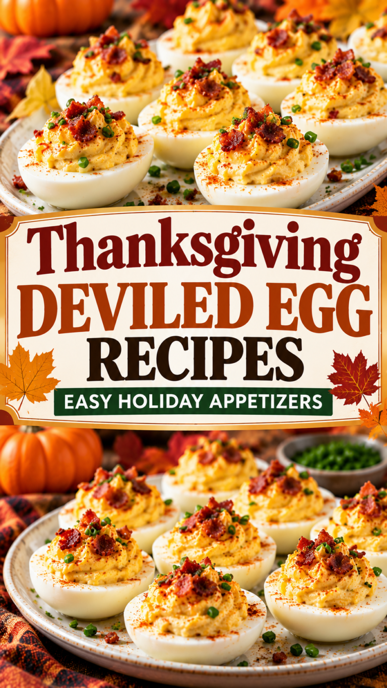 Thanksgiving Deviled Egg Recipes: Easy Holiday Appetizers |Easy Thanksgiving Appetizers